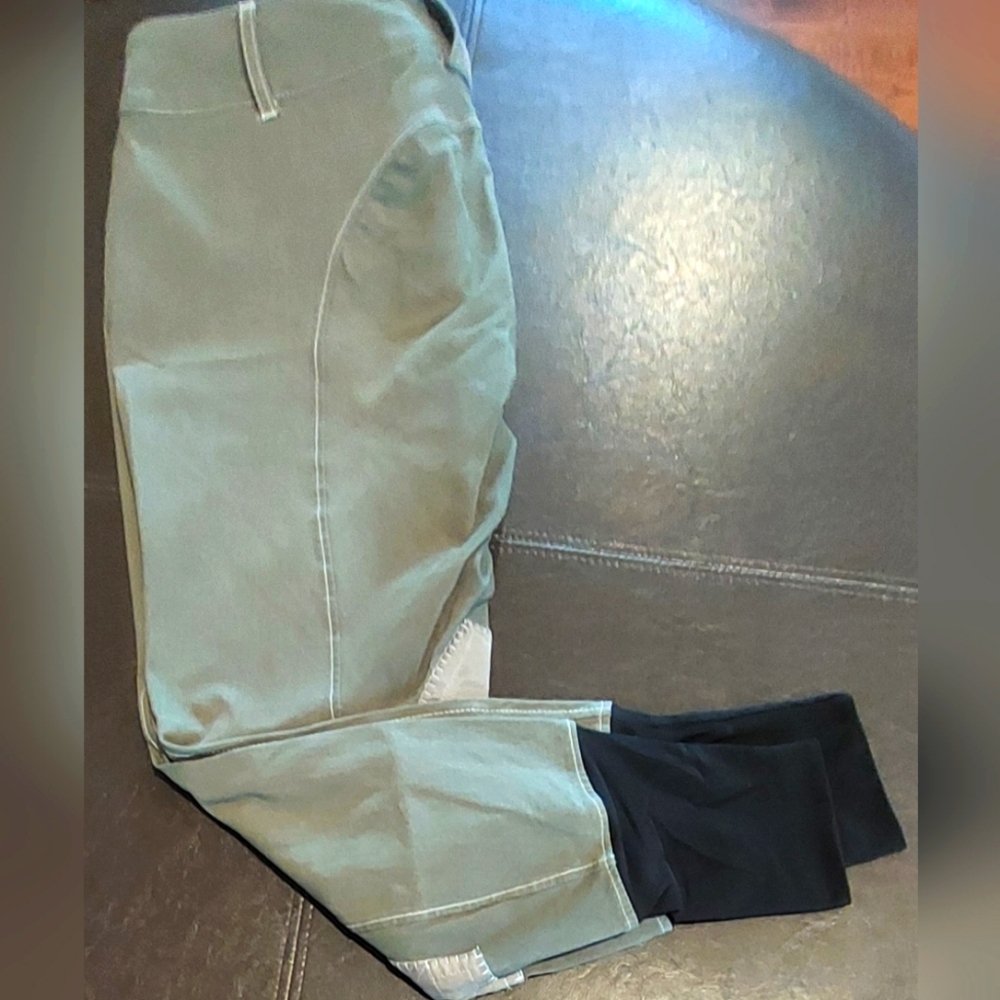 Equine Couture Womens Gray Breeches, Size 34